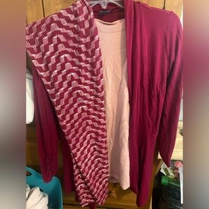 Small Simply Southern bunny tee with Cardigan and leggings